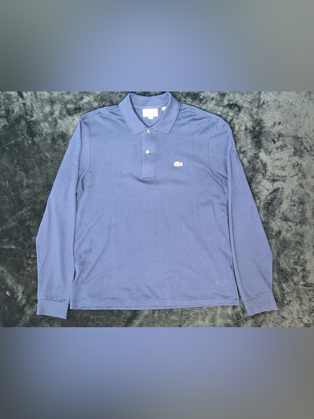 Lacoste Men's Navy Classic Fit Long Slv Pique Polo Shirt Size FR 4 US Medium